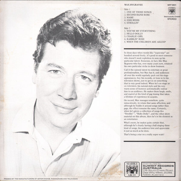 Max Bygraves : Max Bygraves (LP, Comp)