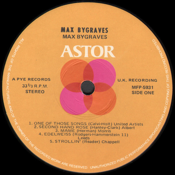 Max Bygraves : Max Bygraves (LP, Comp)