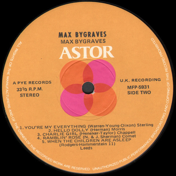 Max Bygraves : Max Bygraves (LP, Comp)