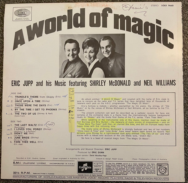 Eric Jupp, Shirley McDonald And Neil Williams : A World Of Magic  (LP, Album)