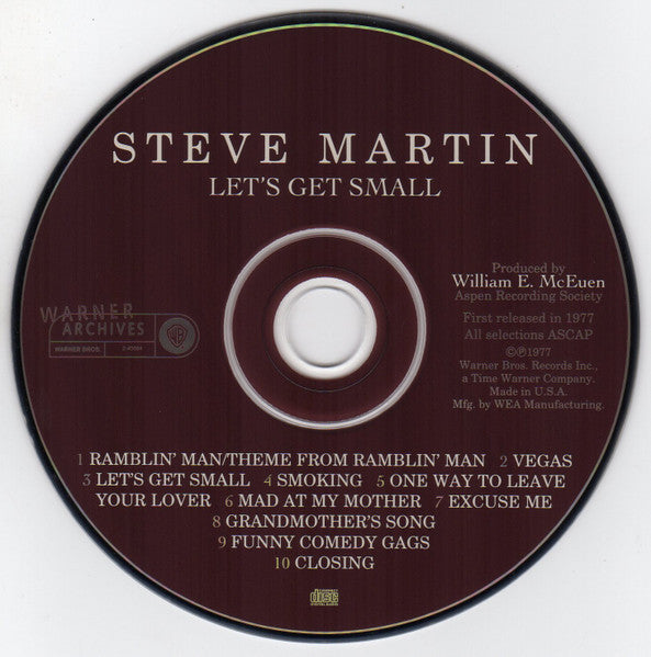 Steve Martin (2) : Let's Get Small (CD, Album, RE)
