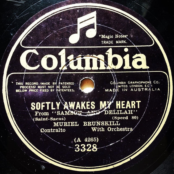Muriel Brunskill : Softly Awakes My Heart / Homing  (Shellac, 10", 80 RPM, Mono)