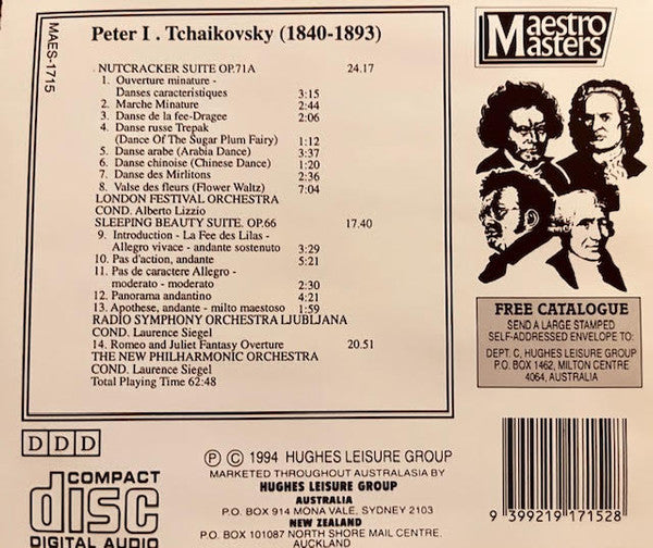 Pyotr Ilyich Tchaikovsky : Nutcracker & Sleeping Beauty Suites; Romeo & Juliet ; Fantasy Overture (CD, Comp)