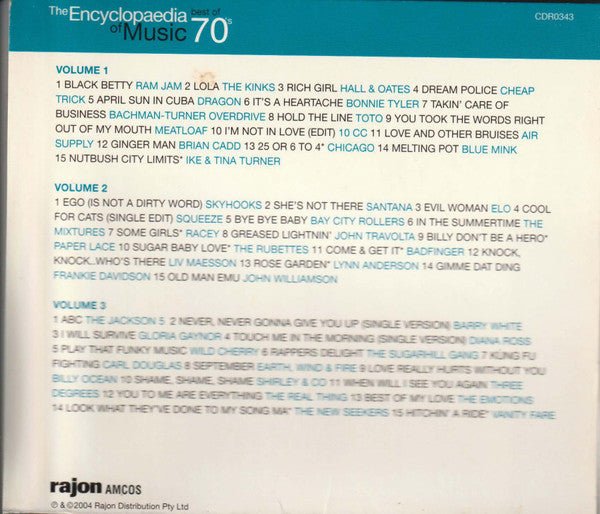 Various : The Encyclopaedia Of Music - Best Of 70's (3xCD, Comp)