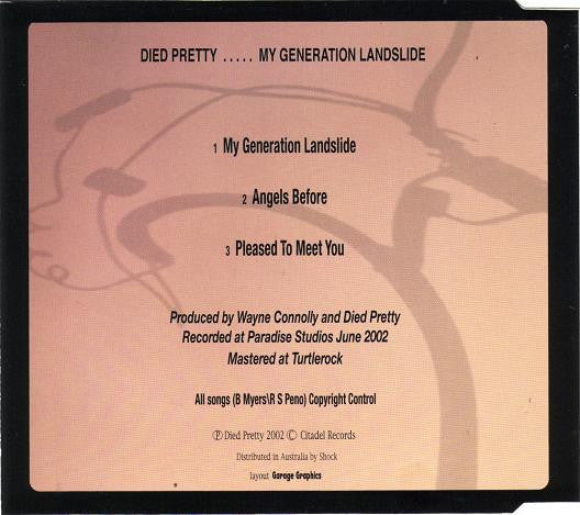 Died Pretty : My Generation Landslide (CD, Single)