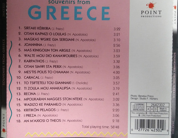 Dimitri Dorakis : Souvenirs From Greece (CD, Comp)