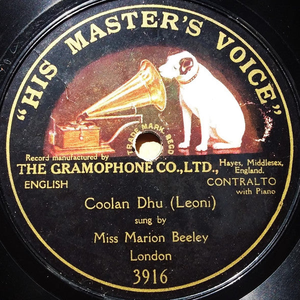 Miss Marion Beeley* : Coolan Dhu (Shellac, 10", S/Sided, Mono)