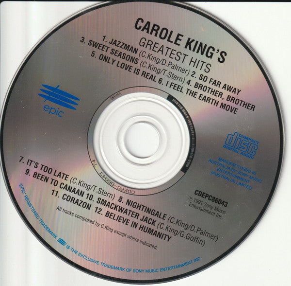 Carole King : Her Greatest Hits (CD, Comp, RE)