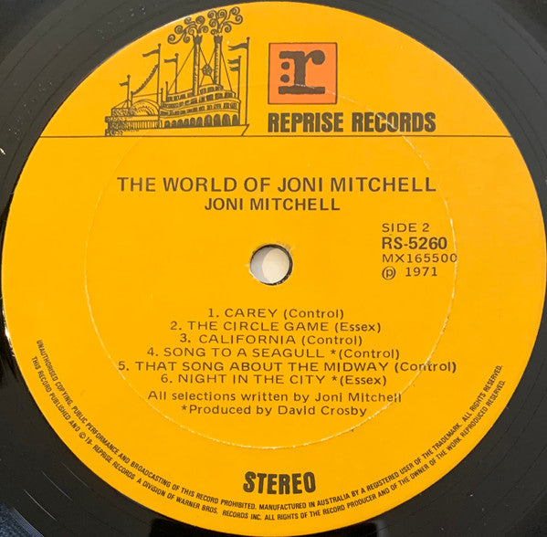 Joni Mitchell : The World Of Joni Mitchell (LP, Comp, Fir)