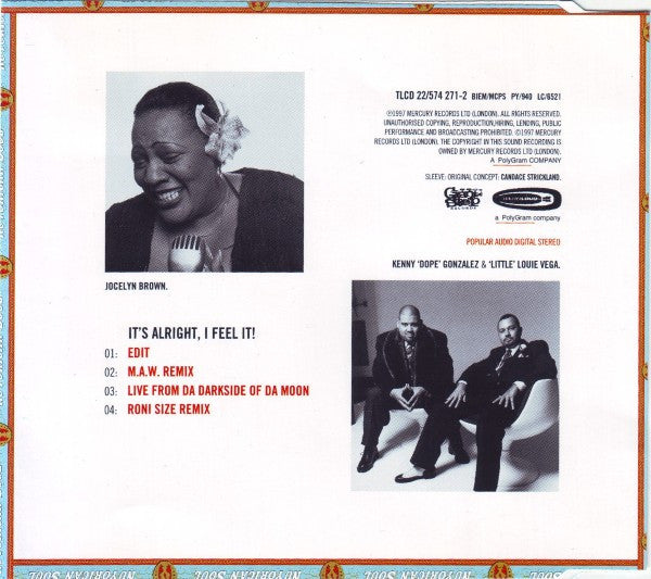 Nuyorican Soul Featuring Jocelyn Brown : It's Alright, I Feel It! (CD, Single)