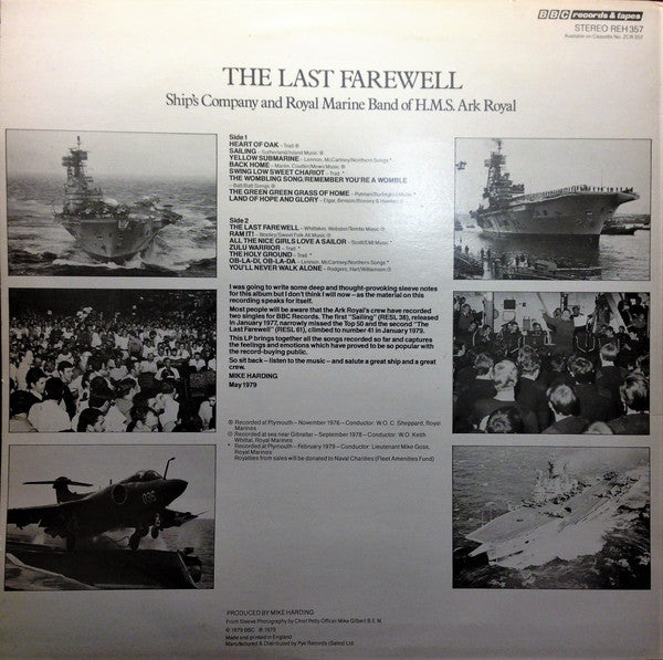 Ship's Company And Royal Marine Band Of H.M.S. Ark Royal : The Last Farewell (LP, Album)