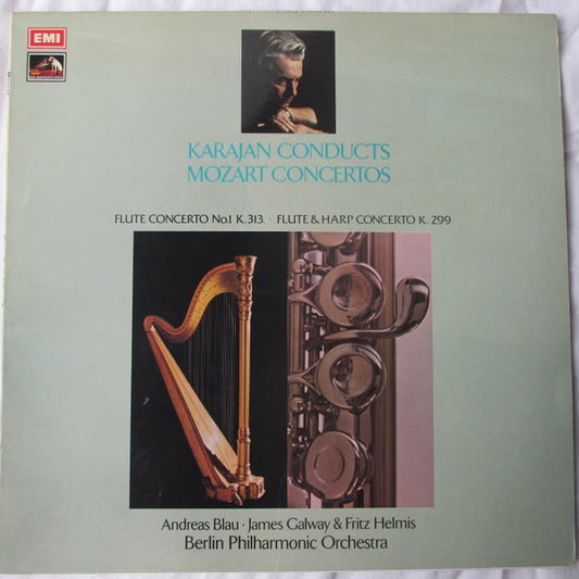 W. A. Mozart* - Karajan*, Berlin Philharmonic Orchestra*, Andreas Blau, James Galway, Fritz Helmis : Karajan Conducts Mozart Concertos (LP, Album, Comp)