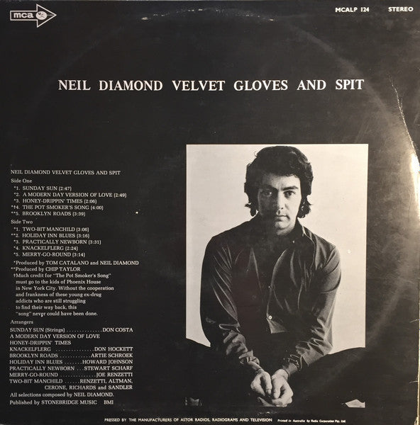 Neil Diamond : Velvet Gloves And Spit (LP, Album, RP)