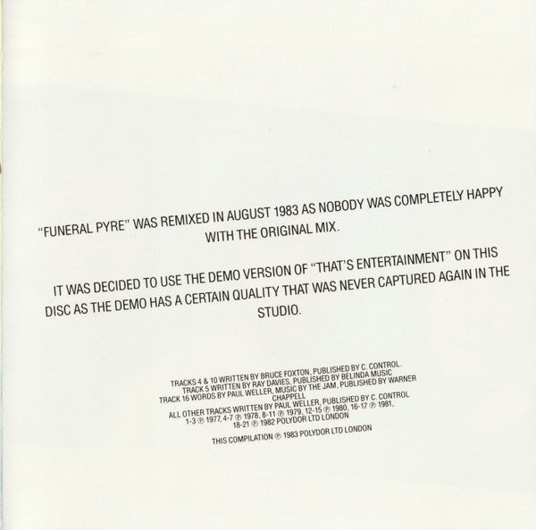 The Jam : All The Choice Cuts (CD, Comp, RE)