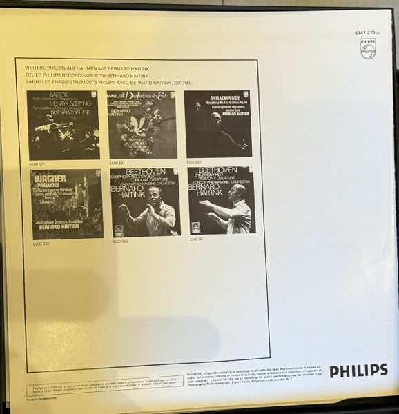 Johannes Brahms - Bernard Haitink - Concertgebouworkest : The Symphonies And Concertos (8xLP, Comp + Box)