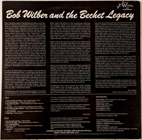 Bob Wilber And The Bechet Legacy : Live At Bechet's, New York City (LP, Album)