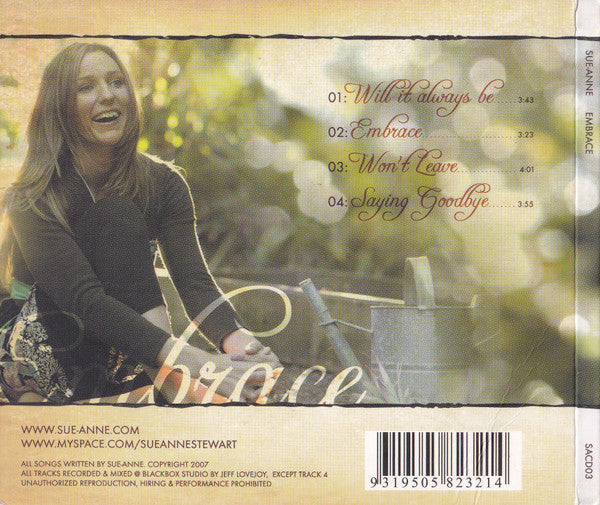 Sue-Anne Stewart : Embrace (CD, EP)