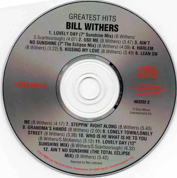 Bill Withers : Lovely Days (CD, Comp, RE)