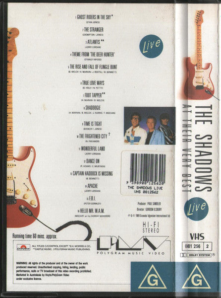 The Shadows : At Their Very Best Live (VHS)