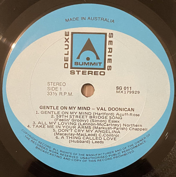 Val Doonican : Gentle On My Mind (LP, Comp, RE)