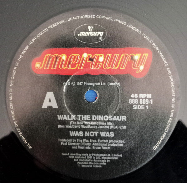 Was (Not Was) : Walk The Dinosaur (12", Single)