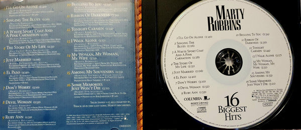 Marty Robbins : 16 Biggest Hits (HDCD, Comp, RE)