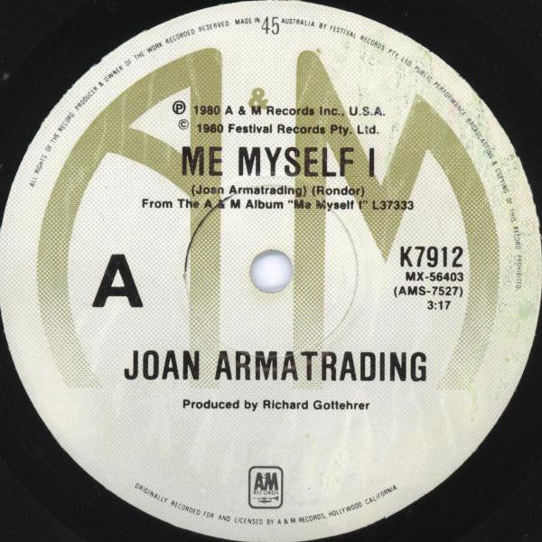 Joan Armatrading : Me Myself I (7", Single)