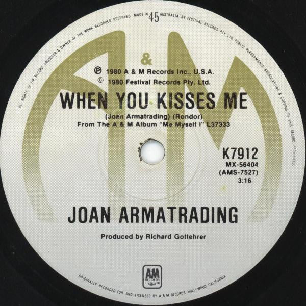 Joan Armatrading : Me Myself I (7", Single)