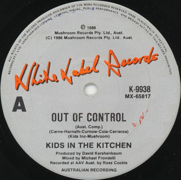 Kids In The Kitchen : Out Of Control (7")