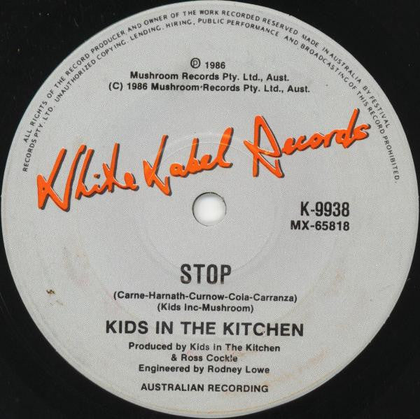 Kids In The Kitchen : Out Of Control (7")