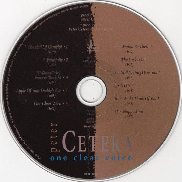 Peter Cetera : One Clear Voice (CD, Album)
