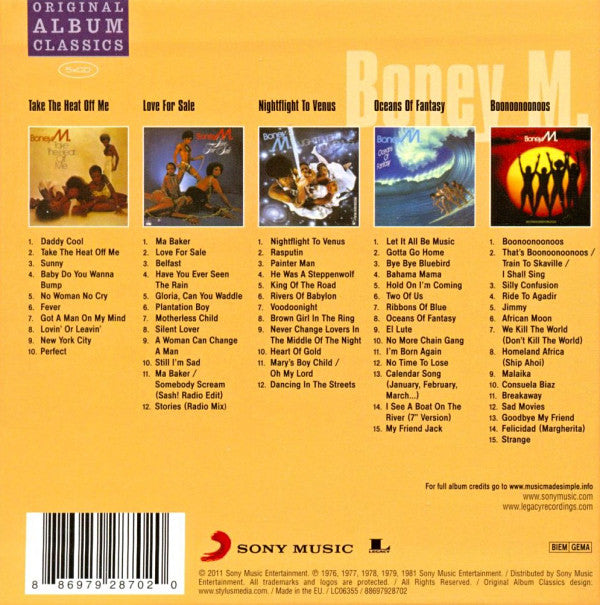 Boney M. : Original Album Classics (5xCD, Album, RE, RM + Box, Comp)