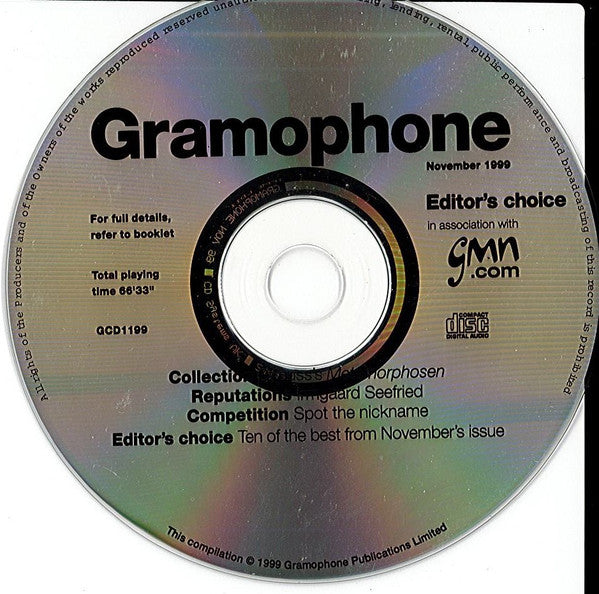 Various : Gramophone November 1999 (CD, Comp)