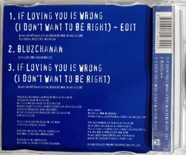 Nathan Cavaleri : If Loving You Is Wrong (I Don't Want To Be Right) (CD, Single)
