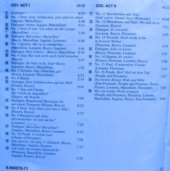 Beethoven* - Nielsen*, Winbergh*, Moll*, Titus*, Lienbacher*, Pecoraro*, Hungarian Radio Chorus*, Nicolaus Esterházy Sinfonia, Michael Halász : Fidelio (2xCD, Album)