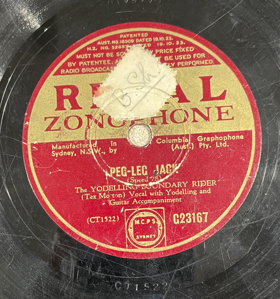 Tex Morton (2) : Barnacle Bill The Sailor (No.2) / Peg Leg Jack  (Shellac, 10")