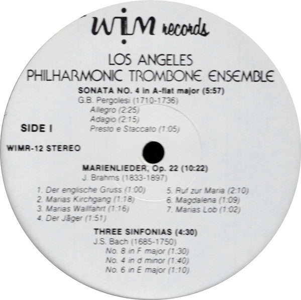 Los Angeles Philharmonic Trombone Ensemble : Los Angeles Philharmonic Trombone Ensemble Troupe! (LP, Album)