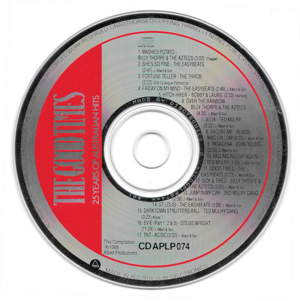Various : The Good Times/25 Years Of Australian Hits (2xCD, Comp)