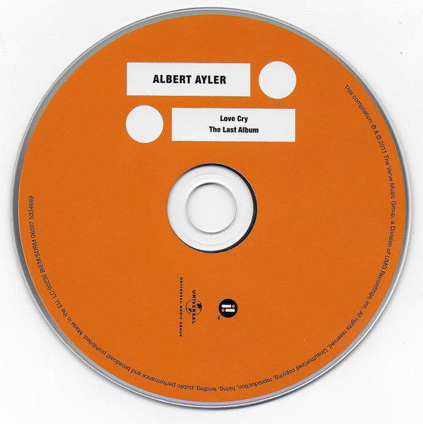 Albert Ayler : Love Cry / The Last Album (CD, Comp, RM)