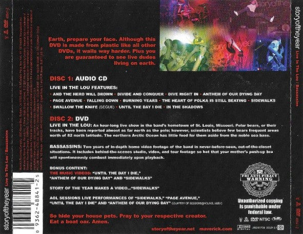 Story Of The Year : Live In The Lou / Bassassins (CD, Album + DVD, NTSC)