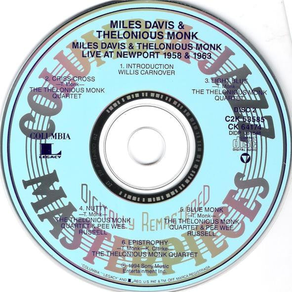 Miles Davis & Thelonious Monk : Live At Newport 1958 & 1963 (2xCD, Comp, RP)