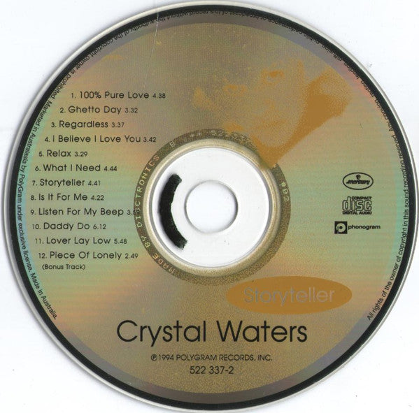 Crystal Waters : Storyteller (CD, Album)