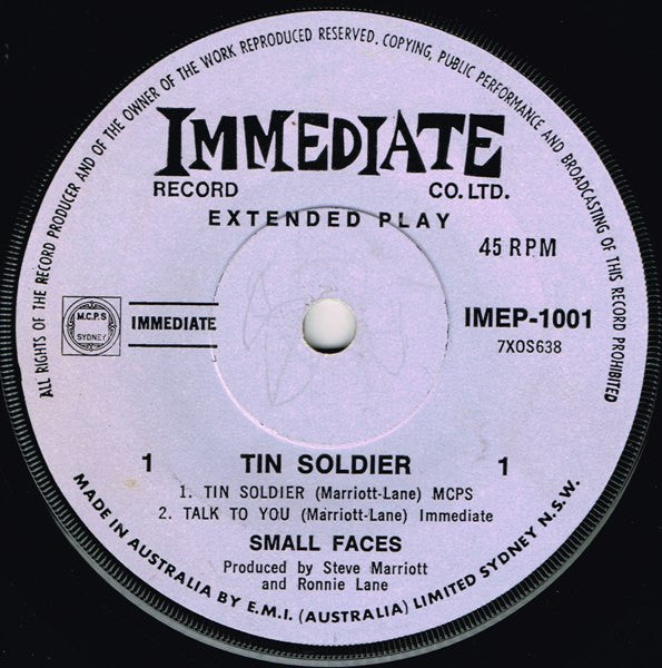 Small Faces : Tin Soldier (7", EP)