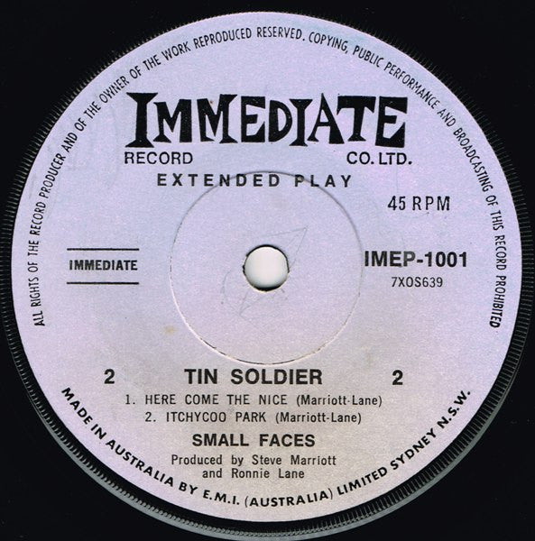 Small Faces : Tin Soldier (7", EP)