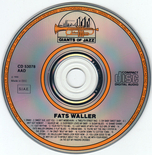 Fats Waller And His Rhythm* : Ain't Misbehavin' (1934 - 1943) (CD, Comp)