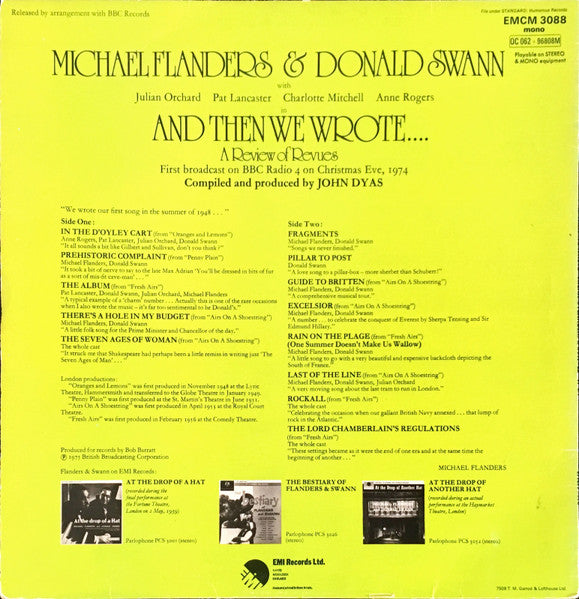 Michael Flanders & Donald Swann* : And Then We Wrote... (LP, Mono, Cre)