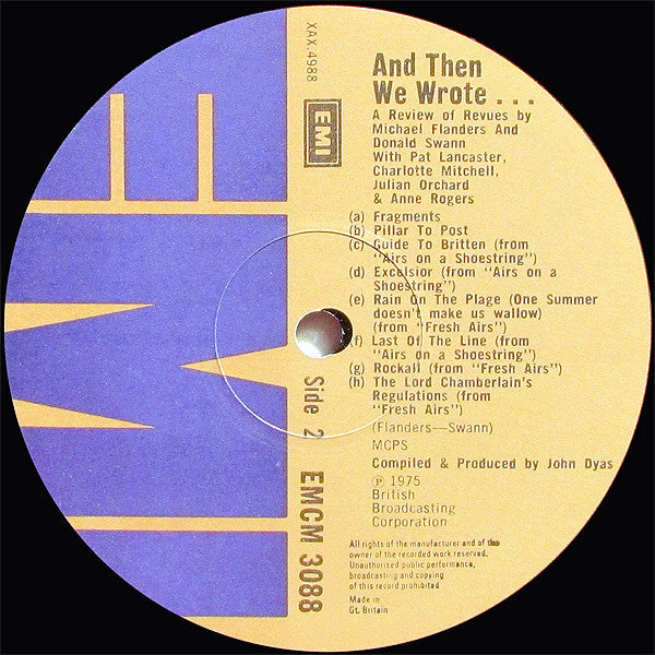 Michael Flanders & Donald Swann* : And Then We Wrote... (LP, Mono, Cre)