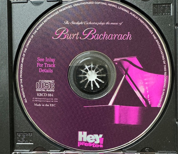 The Starlight Orchestra : The Starlight Orchestra plays the music of Burt Bacharach (CD)