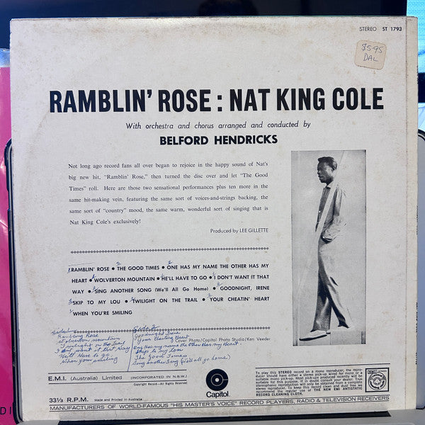 Nat King Cole : Ramblin' Rose (LP, Album, Ora)