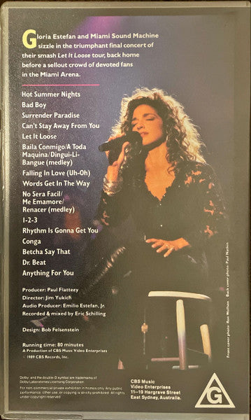 Miami Sound Machine : Homecoming Concert (VHS, PAL, Dol)